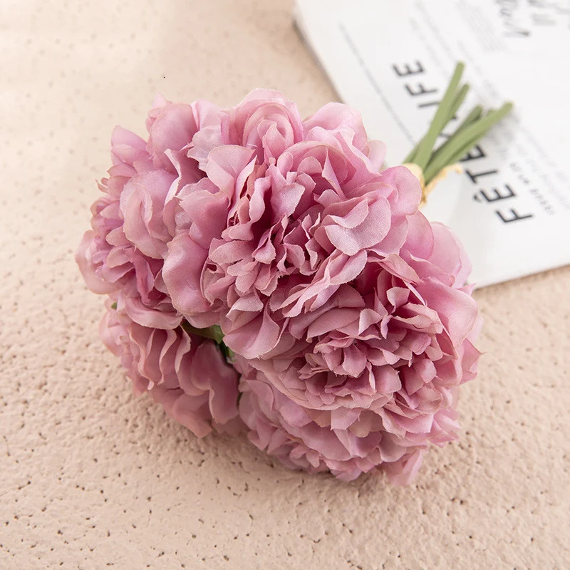 26cm Künstlicher Pfingstrosenstrauß für Hochzeiten, DIY-Hochzeitsdekoration