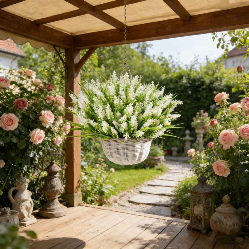 12er Set Kunst-Lavendel – wetterfest & UV-beständig, täuschend echt für Balkon & Garten