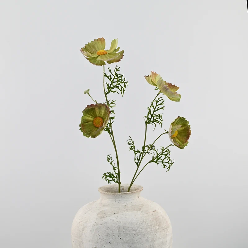 2er-Set Neue & Verbesserte Kunst-Mohnstiele – Realistische Seidenblumen für die Vase
