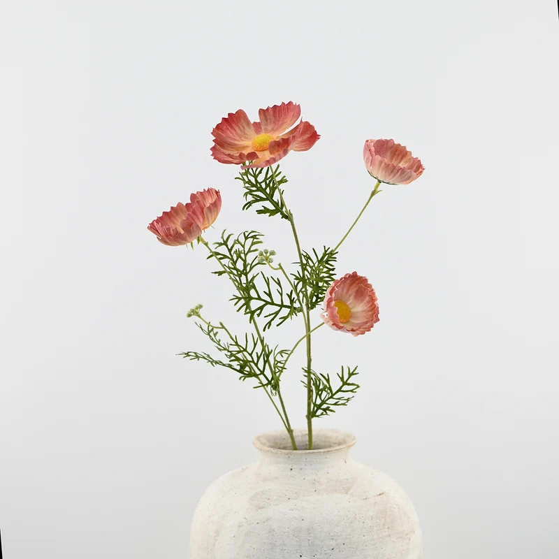 2er-Set Neue & Verbesserte Kunst-Mohnstiele – Realistische Seidenblumen für die Vase