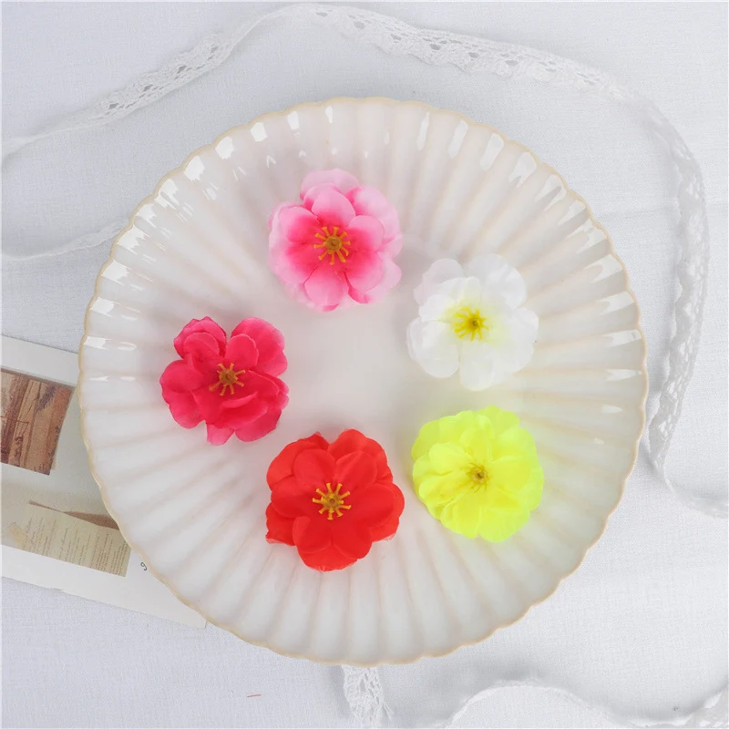 200 Stück Künstliche Kirschblüten Köpfe, Realistisch Seidenblumen Bulk für DIY Basteln, Hochzeit Party Home Tischdekoration, Vasenfüller