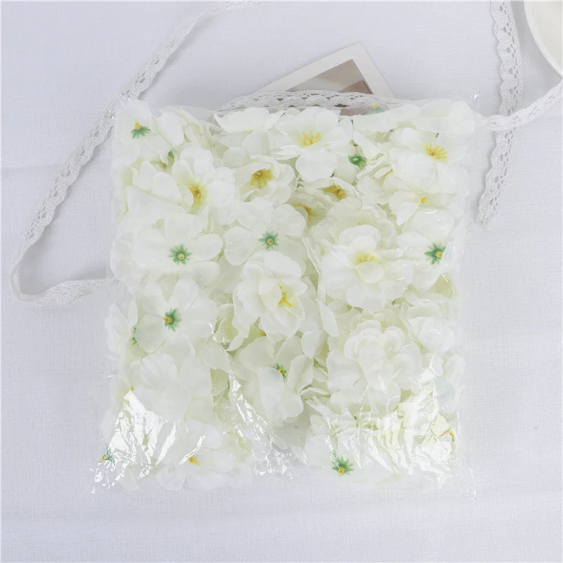 200 Stück Künstliche Kirschblüten Köpfe, Realistisch Seidenblumen Bulk für DIY Basteln, Hochzeit Party Home Tischdekoration, Vasenfüller