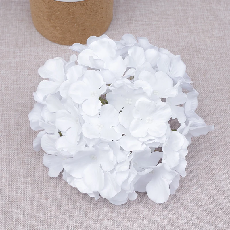 künstliche Hortensien Köpfe mit Stielen, Flauschige große Rispenhortensie gefälschte Blumen für DIY Blumenarrangements, Hochzeitsfeier Home Office Dekor, Herzstück