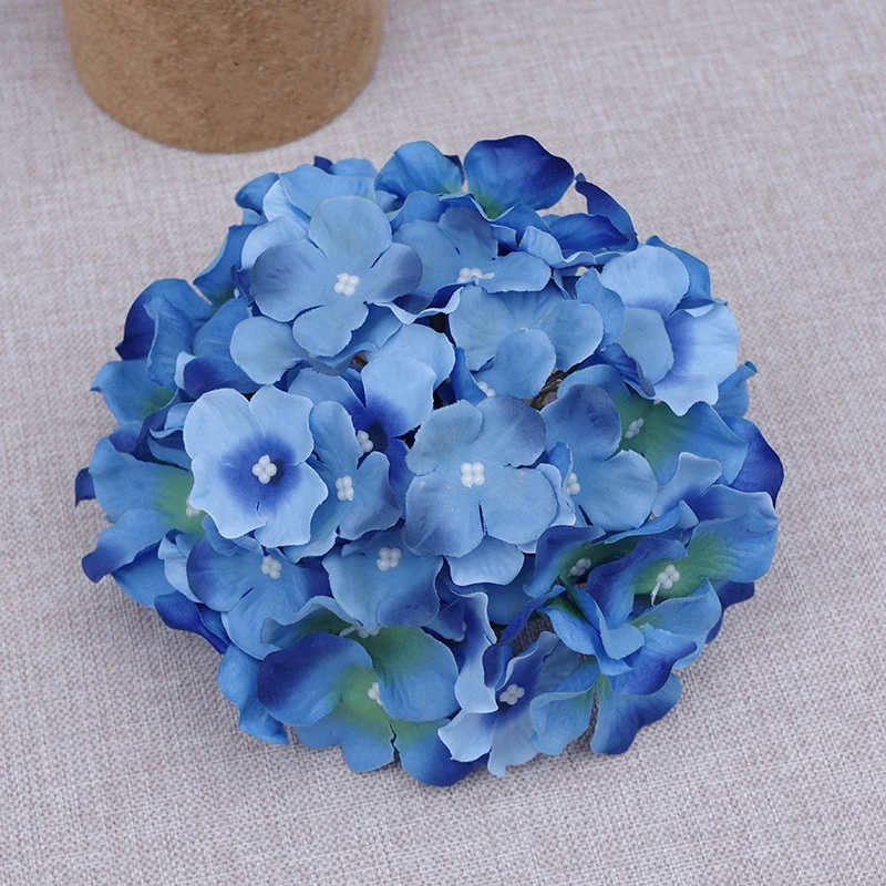 künstliche Hortensien Köpfe mit Stielen, Flauschige große Rispenhortensie gefälschte Blumen für DIY Blumenarrangements, Hochzeitsfeier Home Office Dekor, Herzstück