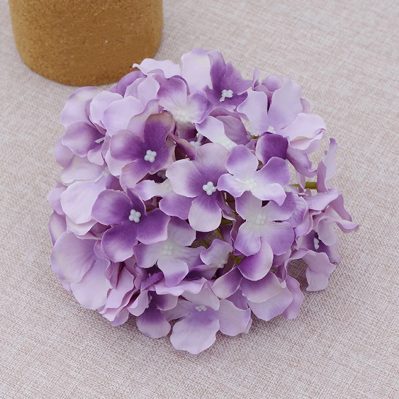 künstliche Hortensien Köpfe mit Stielen, Flauschige große Rispenhortensie gefälschte Blumen für DIY Blumenarrangements, Hochzeitsfeier Home Office Dekor, Herzstück