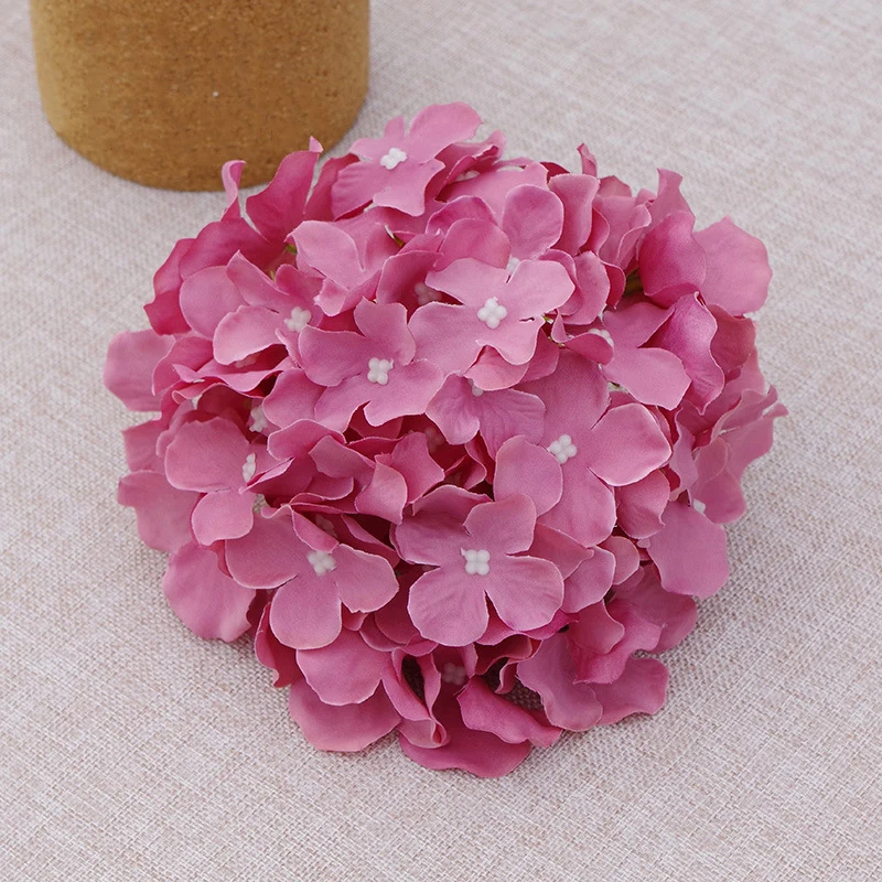 künstliche Hortensien Köpfe mit Stielen, Flauschige große Rispenhortensie gefälschte Blumen für DIY Blumenarrangements, Hochzeitsfeier Home Office Dekor, Herzstück