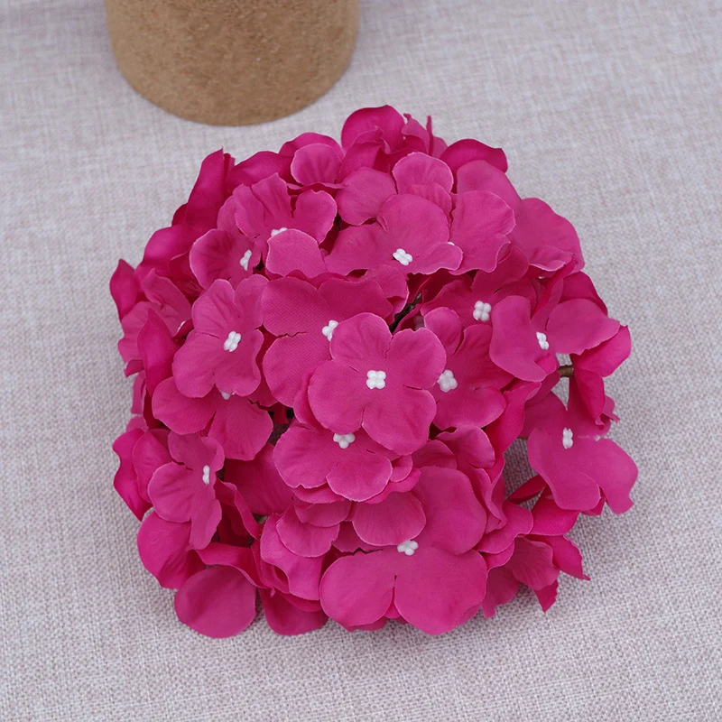 künstliche Hortensien Köpfe mit Stielen, Flauschige große Rispenhortensie gefälschte Blumen für DIY Blumenarrangements, Hochzeitsfeier Home Office Dekor, Herzstück