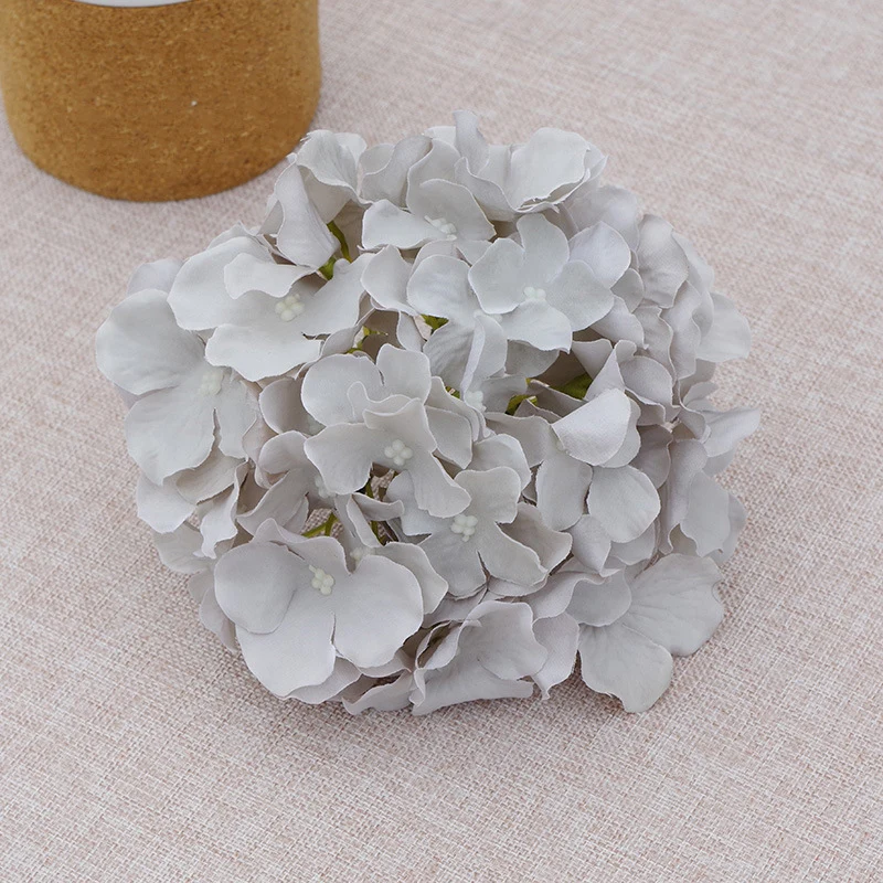künstliche Hortensien Köpfe mit Stielen, Flauschige große Rispenhortensie gefälschte Blumen für DIY Blumenarrangements, Hochzeitsfeier Home Office Dekor, Herzstück