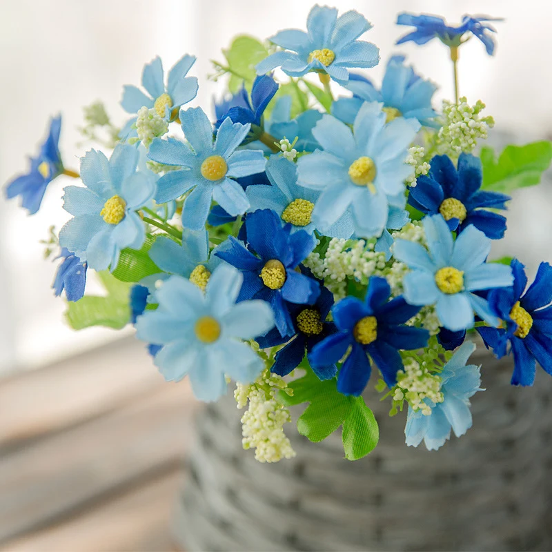 Künstliche Gänseblümchen Künstliche Balkonpflanzen und Innen, Plastik Blumen Dekoration, Faux Kunststoff UV-beständige Blumen für Gräber und Garten