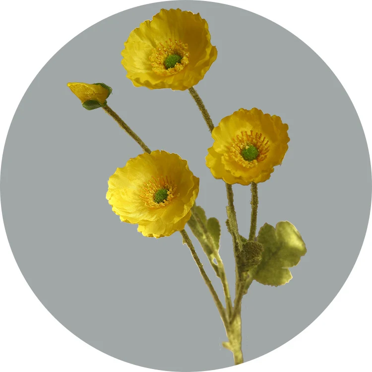 60 cm künstliche Mohnblüten für Gartendekoration