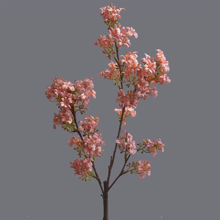 70 cm künstliche Fliederblüten in retro-herbstlichen Tönen