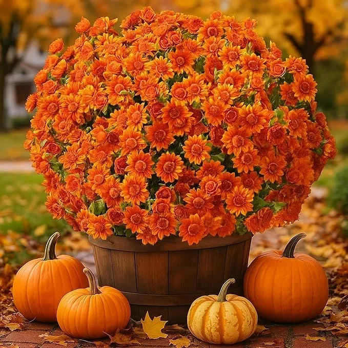 10 Bündel Draußen liegende künstliche Chrysanthemen mit UV-Schutz Außenblumen