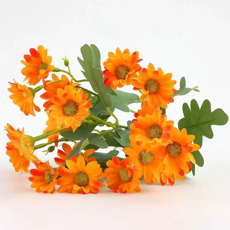 10 Bündel Draußen liegende künstliche Chrysanthemen mit UV-Schutz Außenblumen