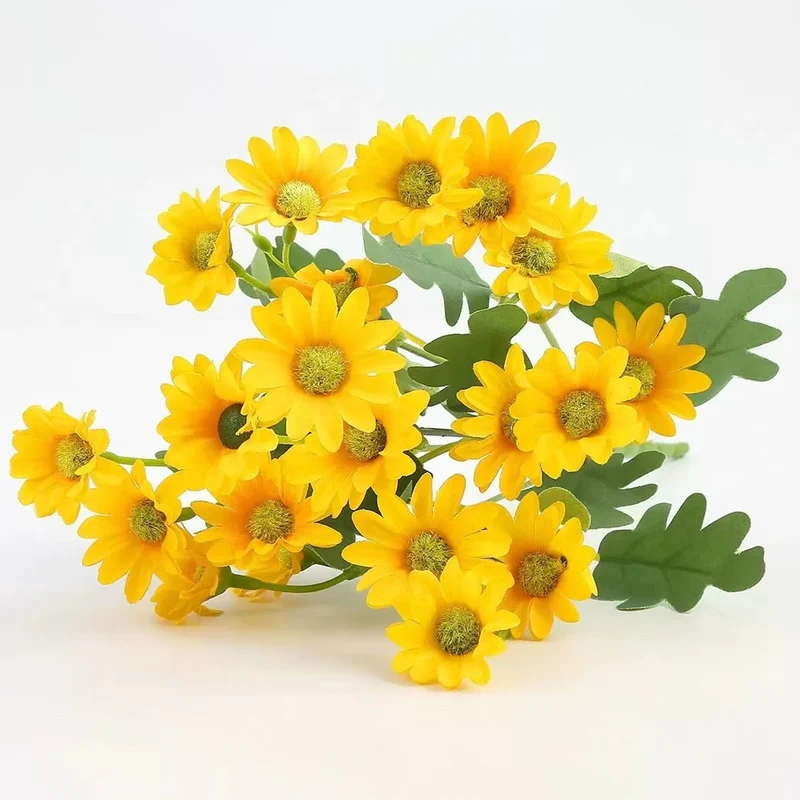 10 Bündel Draußen liegende künstliche Chrysanthemen mit UV-Schutz Außenblumen