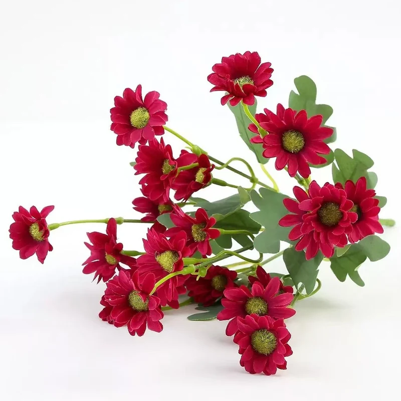 10 Bündel Draußen liegende künstliche Chrysanthemen mit UV-Schutz Außenblumen