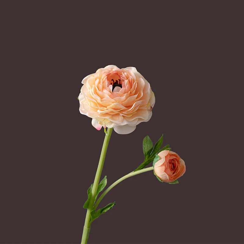 50 cm Künstliche Seidenblumen mit Hahnenfußstängeln zur Hochzeits- und Heimdekoration