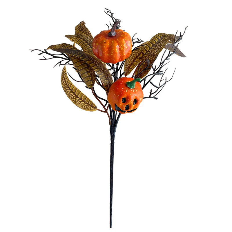 47 cm schwarzer Dekorations-Kürbis mit Rosen – für Halloween