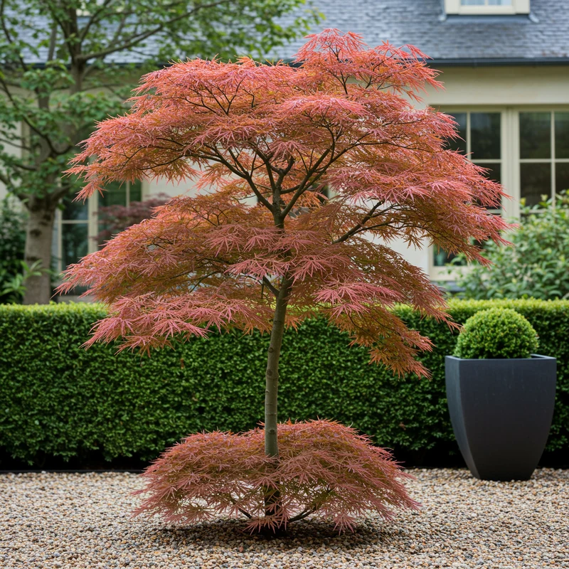 Japanischer Ahorn Jerre Swarts - Dunkelrot - 1 Pflanze - Laubabwerfend - Topf 19cm Höhe 70cm