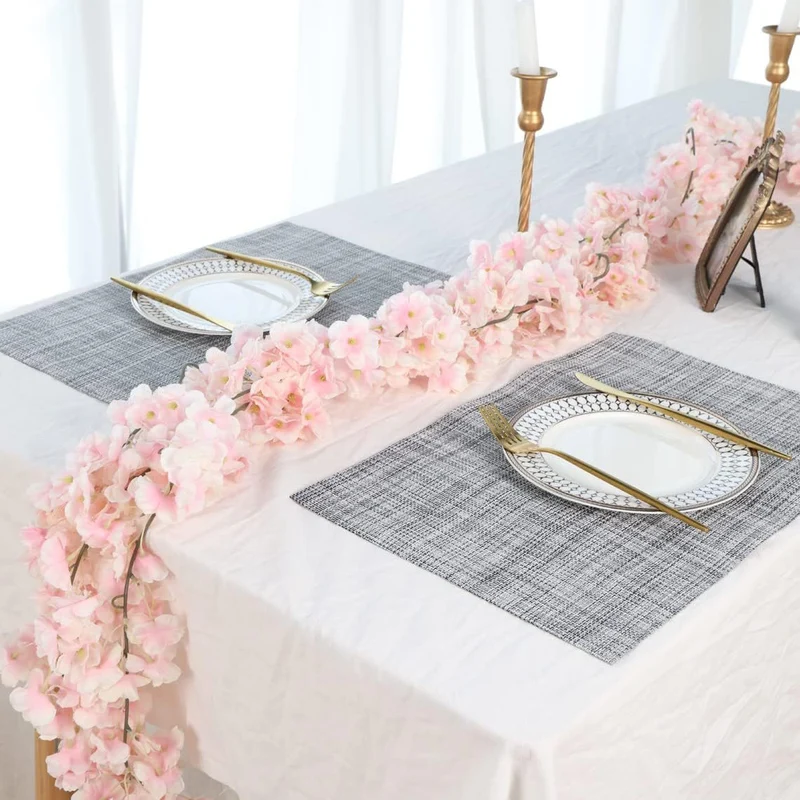 5er Pack Kirschblüten Girlanden Je 1,8 Meter lange Kunstzweige für Hochzeit, Tischdekoration & Wandschmuck