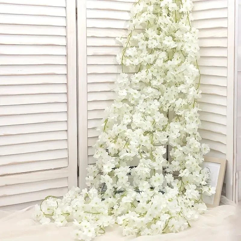 5er Pack Kirschblüten Girlanden Je 1,8 Meter lange Kunstzweige für Hochzeit, Tischdekoration & Wandschmuck