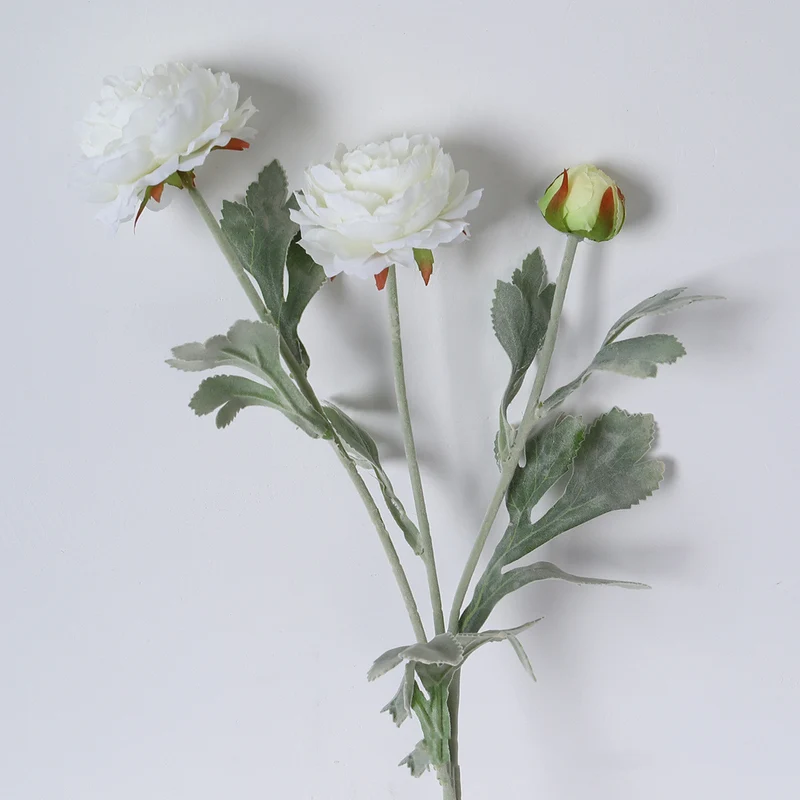 Täuschend echte Kunst-Pfingstrose 50 cm langer Zweig aus Seide für ewige Frühlingsdeko