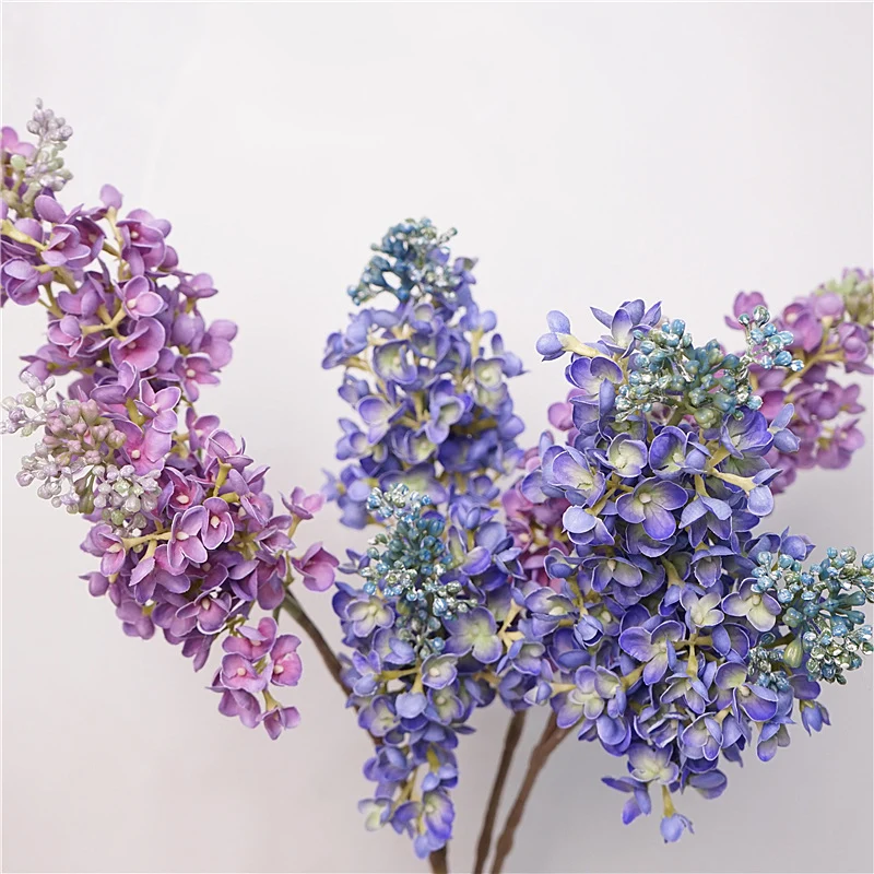 Fausse Real Touch Violet Real Touch Flieder Lila - Täuschend echte Kunstblume für Dekoration, Hochzeitssträuße & Vase - Hohe Qualität