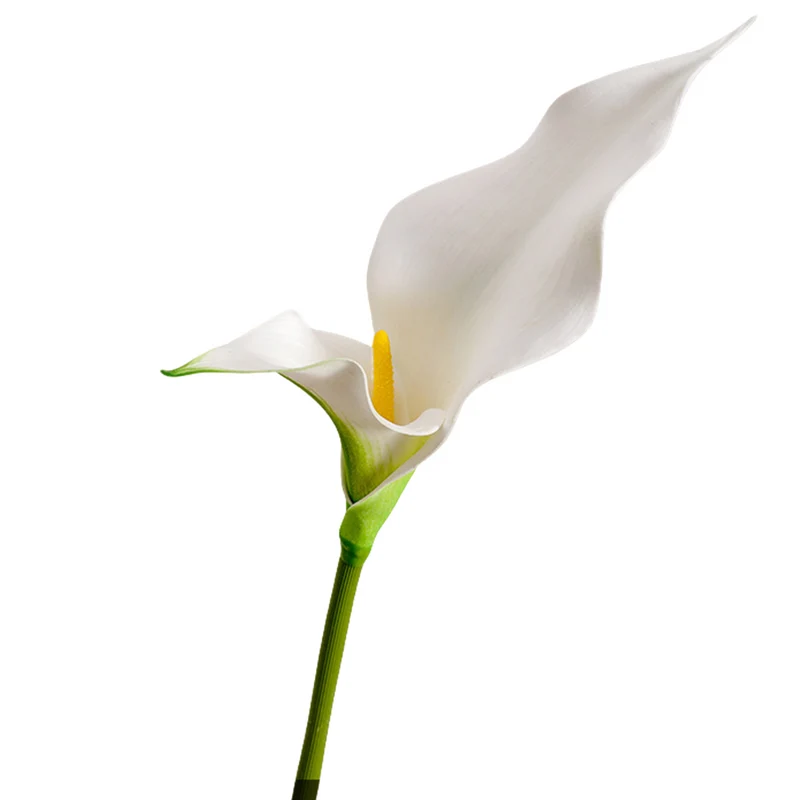 10 Stück 60 cm Künstliche EVA-Doppeltgelappte Calla mit natürlichem Handgefühl