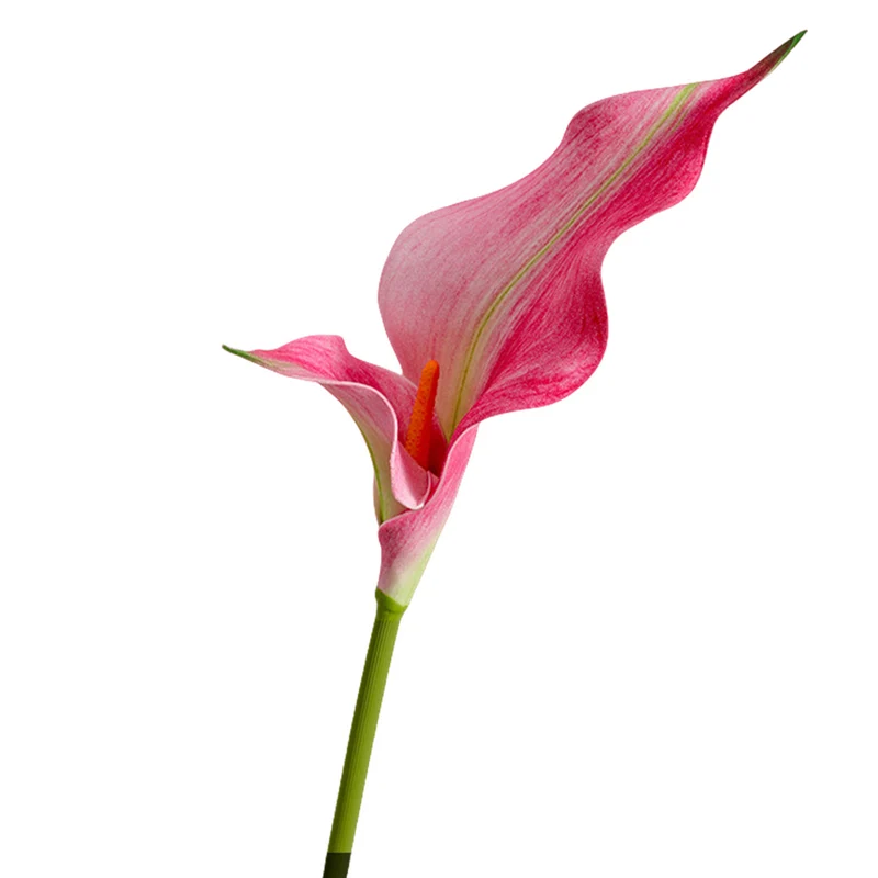 10 Stück 60 cm Künstliche EVA-Doppeltgelappte Calla mit natürlichem Handgefühl
