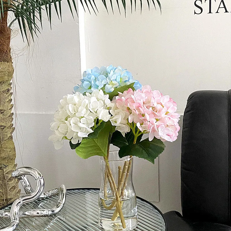 47 cm Künstliche Hortensien aus Seide | Künstliche Blumen für Heim- und Hochzeitsdekoration