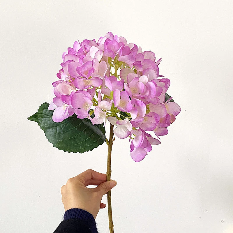 47 cm Künstliche Hortensien aus Seide | Künstliche Blumen für Heim- und Hochzeitsdekoration