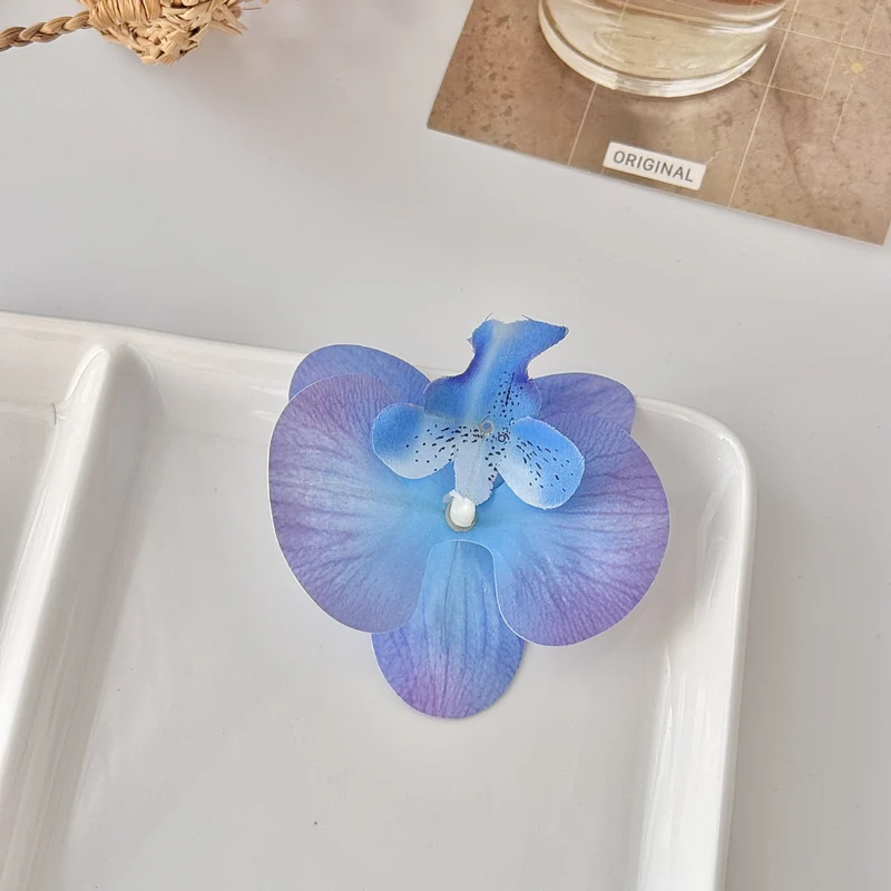 24 Stücke Orchideen-Dekorationen | Real Touch PU Künstliche Blumen | Orchideenköpfe & Künstliche Phalaenopsis-Blumenköpfe für DIY-Kunsthandwerk, Heim- und Hochzeitsdekoration