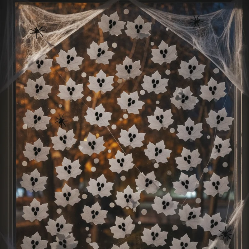 10 Stück Halloween-Schaurige Ahornblätter-Dekoration