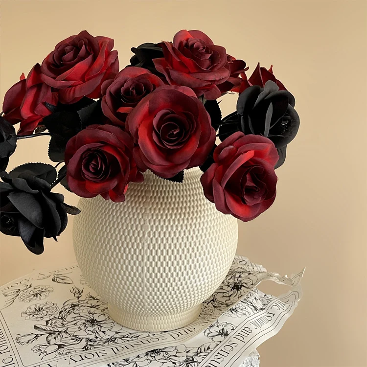 51 cm künstliche Rosen - Halloween-Dekoration | Kunstblumen für Halloween-Dekor