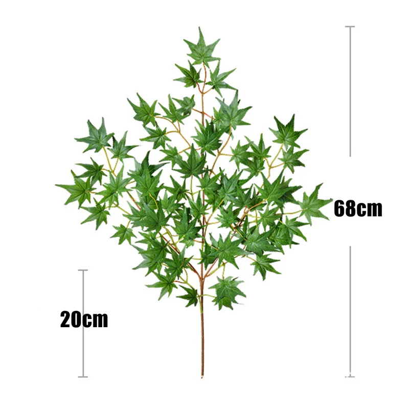 68 cm Künstliche Rote Ahornblätter Zweige – Für Herbstdekoration & DIY Blumenarrangements