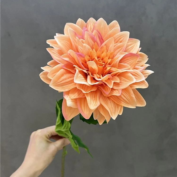 60 cm künstliche Dahlien mit feucht haltender Textur zur Heimdekoration