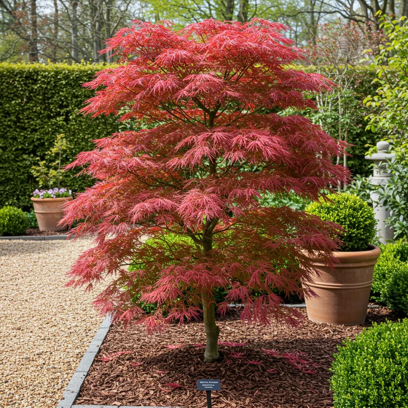 Japanischer Ahorn Beni Maiko - Rot - 2 Pflanzen - Laubabwerfend - Topf 19cm Höhe 70cm