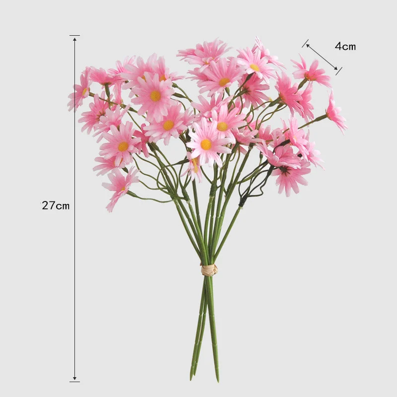 27 cm Gänseblümchenstängel, Realistische Seidenblumen für Hochzeiten, Handarbeiten & DIY-Projekte