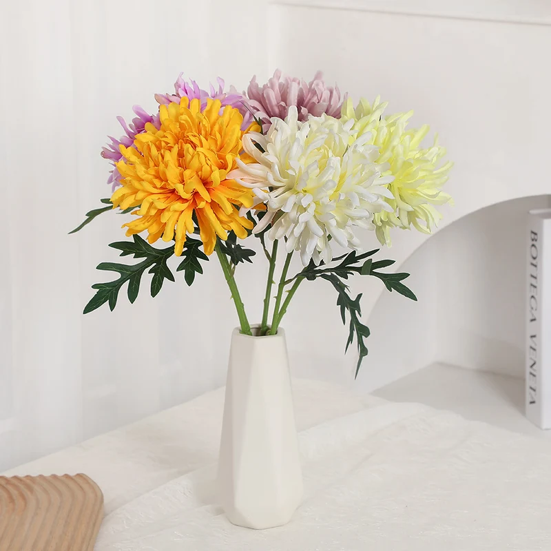 Großhandel 45cm Kunst-Pfingstrosen "Claw Chrysanthemum Premium Kräuselblumen für Party-Dekoration