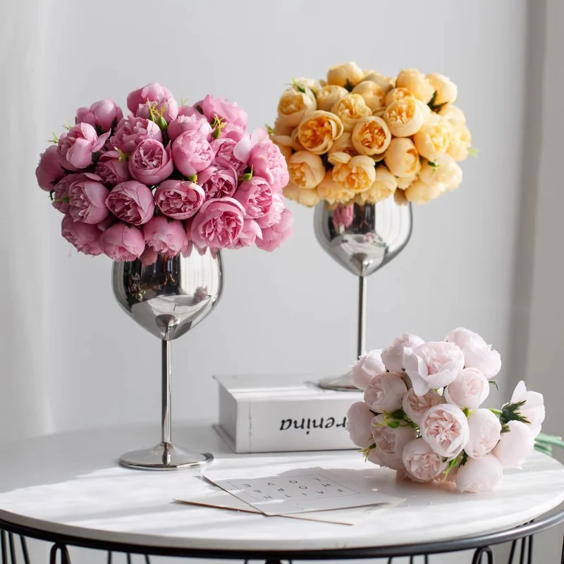 Großhandel 30cm Pfingstrosen-Bouquets mit Knospen-Stängeln Perfekt für Hochzeits-DIY-Projekte, Blumenarrangements