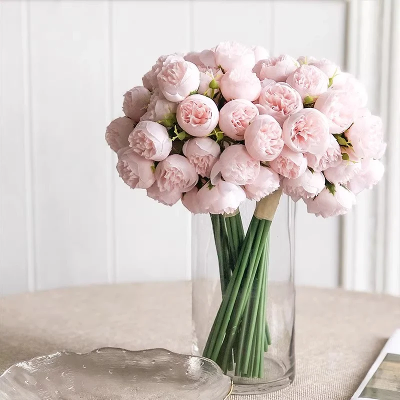 Großhandel 30cm Pfingstrosen-Bouquets mit Knospen-Stängeln Perfekt für Hochzeits-DIY-Projekte, Blumenarrangements