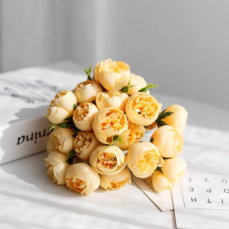 Großhandel 30cm Pfingstrosen-Bouquets mit Knospen-Stängeln Perfekt für Hochzeits-DIY-Projekte, Blumenarrangements