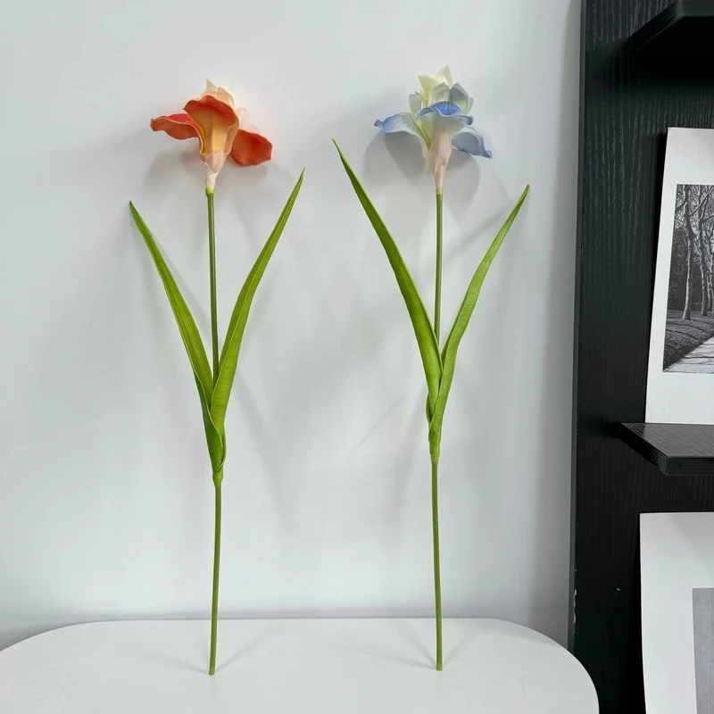 Großhandel: 55 cm künstliche Schwertlilien-Stängel künstliche Iris Deko-Simulationsblumen für die Wohnung