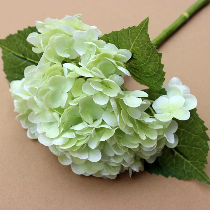 Großhandel: 53cm Kunst-Hortensie-Blumen, Real Touch-Hortensie-Stängel für Hochzeitsdekorationen