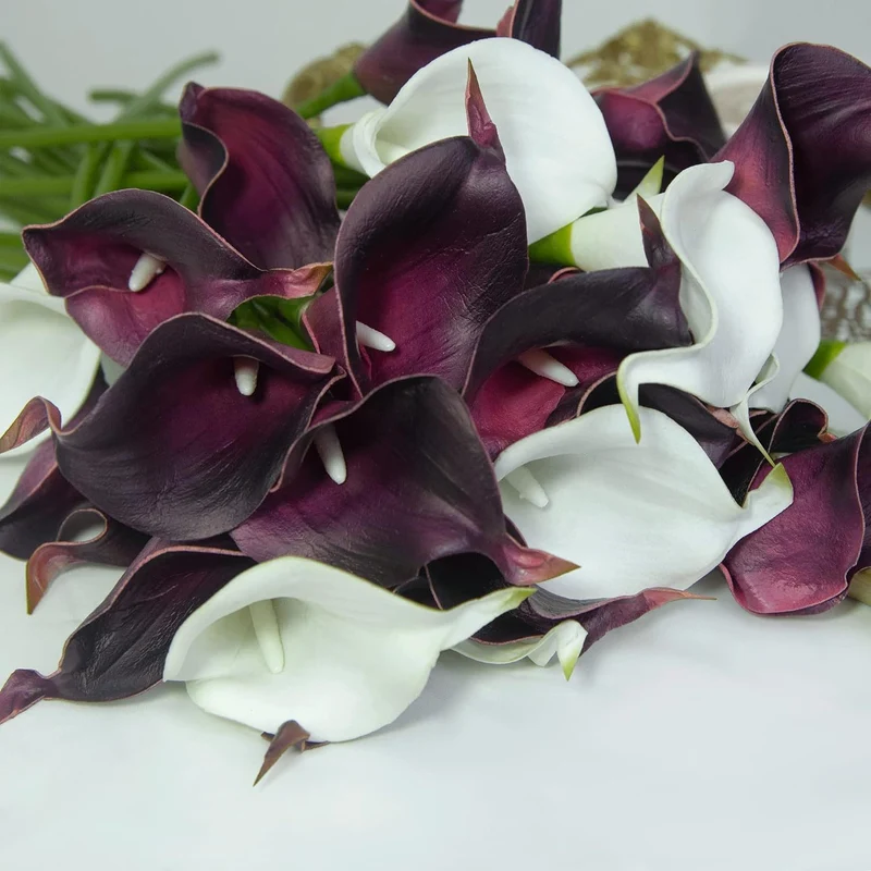 Calla Lily Kunstblumen 36 cm, 20er-Pack Real Touch – Hochzeitssträuße, Tischdeko & Eventfloristik