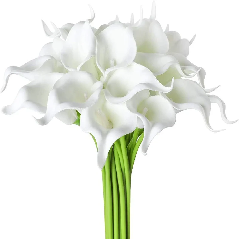 Calla Lily Kunstblumen 36 cm, 20er-Pack Real Touch – Hochzeitssträuße, Tischdeko & Eventfloristik