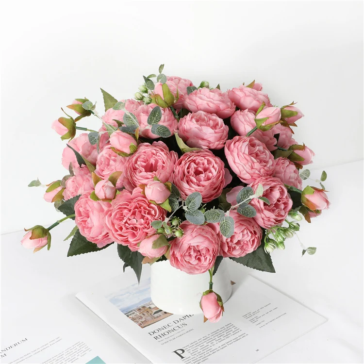30 cm künstliche Pfingstrosen – Seidenblumenstrauß im Bulk-Pack für Hochzeit, Party & Zuhause