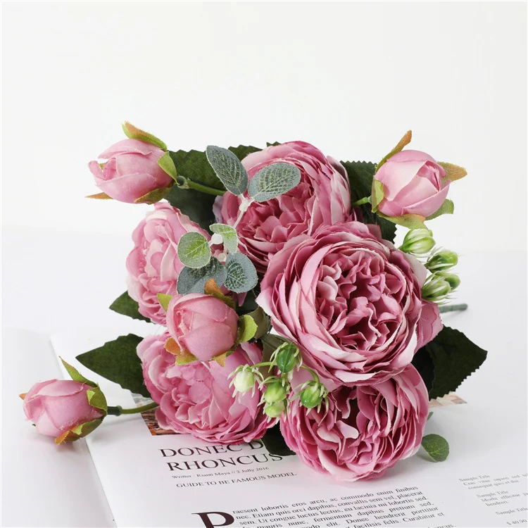 30 cm künstliche Pfingstrosen – Seidenblumenstrauß im Bulk-Pack für Hochzeit, Party & Zuhause