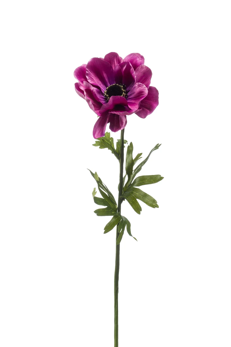 Anemone künstlich 45 cm - 1 Stiel - Lila