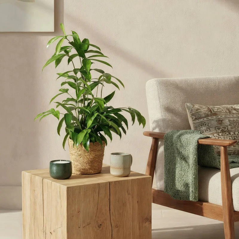 Dracaena surculosa - Drachenbaum mit Korb - Höhe 60-70cm