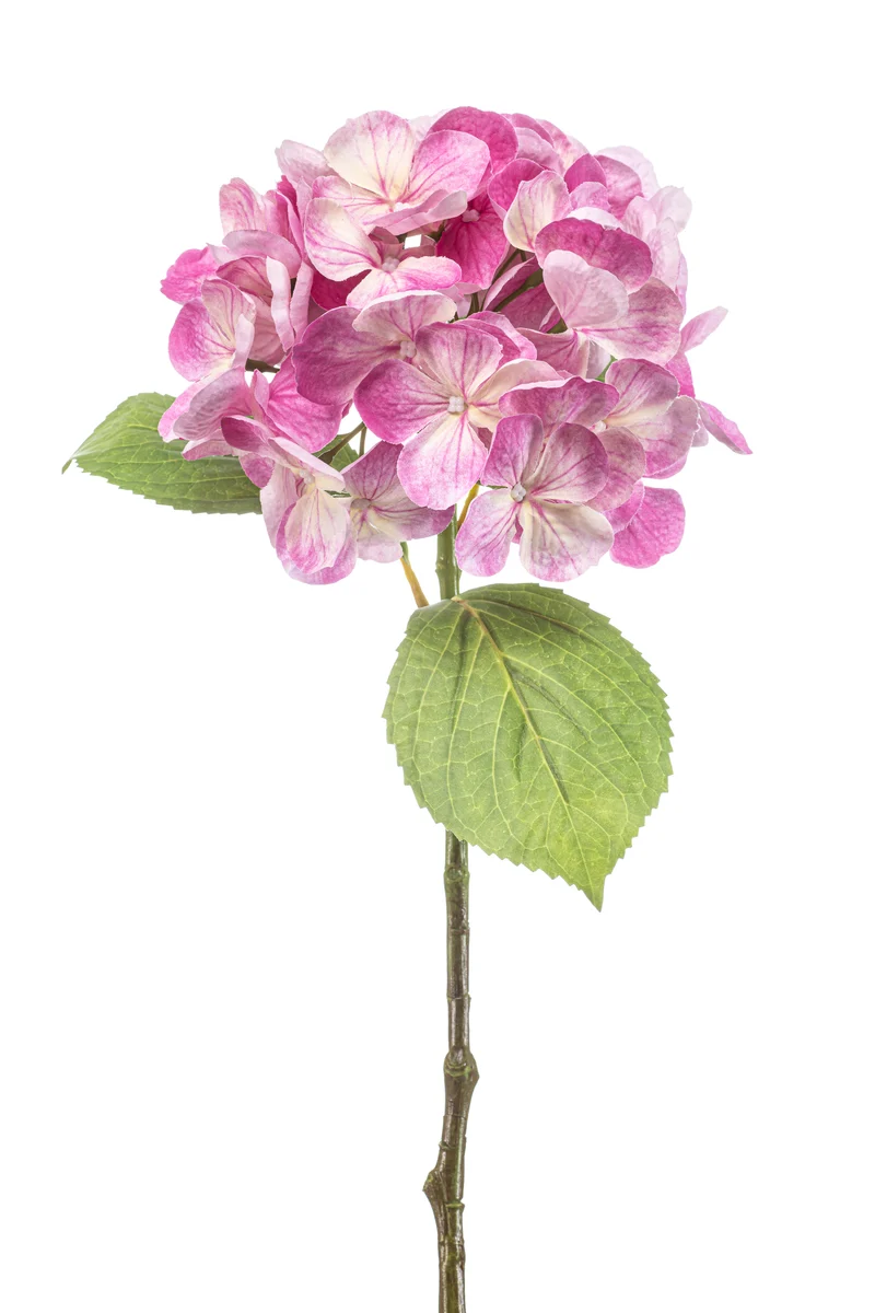 Hortensie künstlich 47 cm - 1 Kopf - Rosa